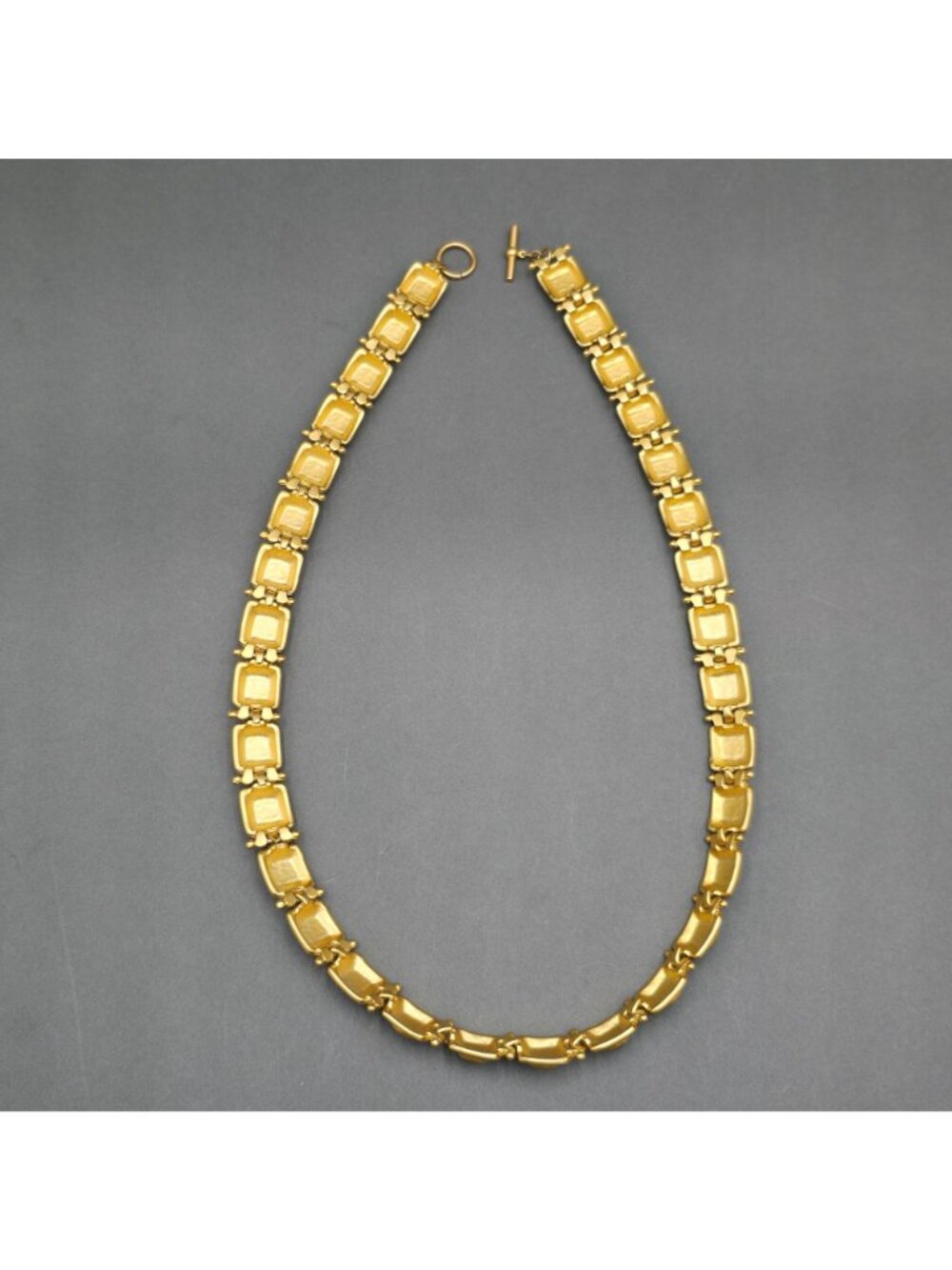 Victorian Revival Book Chain Statement Necklace 30" Gold Tone Black Glass - Picture 7 of 15